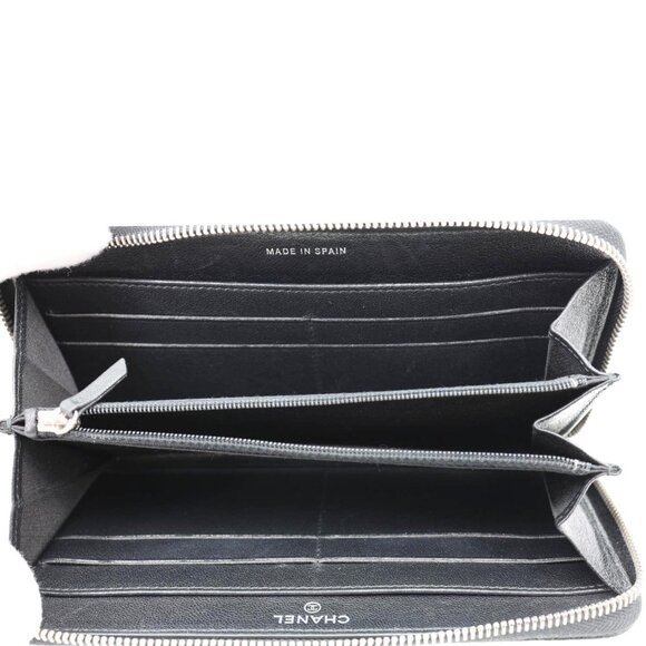 Chanel  Mademoiselle Vintage Quilted Leather Zip Around Wallet Black - Picture 13 of 15